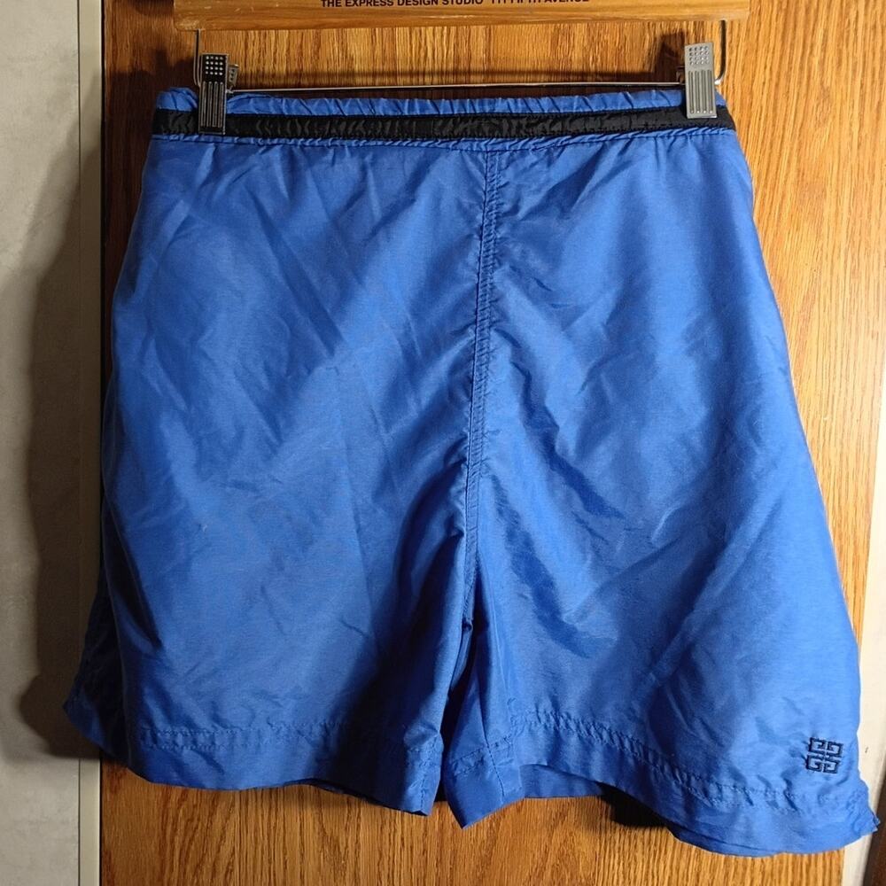 Givenchy Activewear Swim Trunks Cobalt Blue Logo Nylon Drawstring Beach